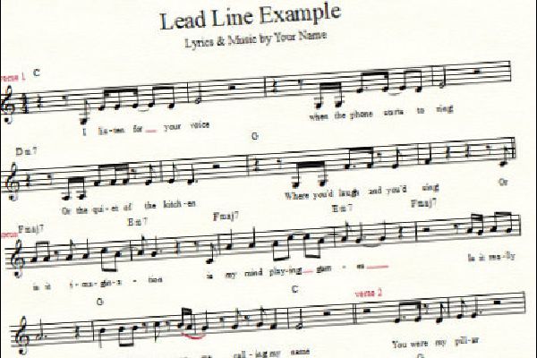 Lead Line Manuscript Example